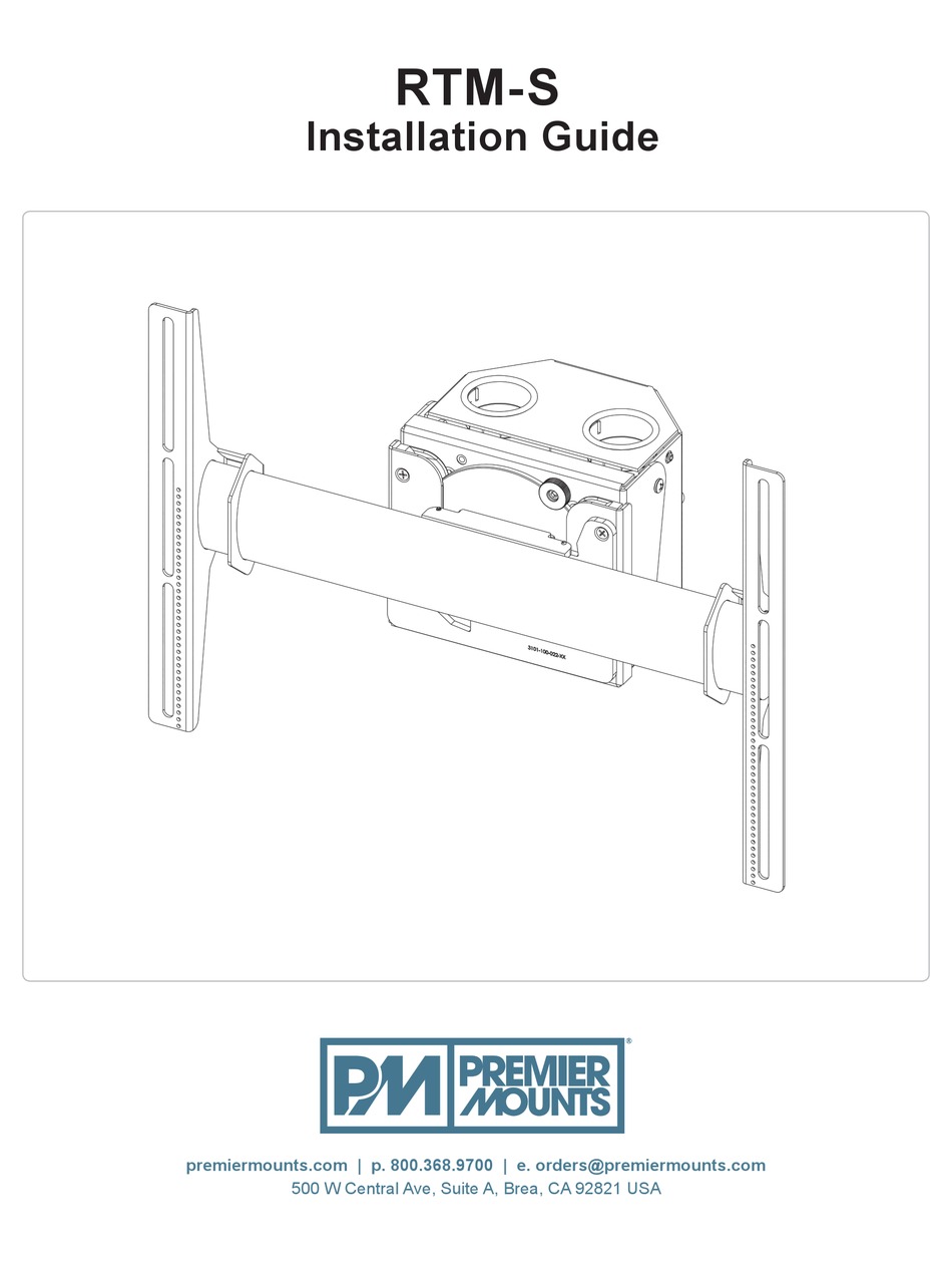 PREMIER MOUNTS RTM S INSTALLATION MANUAL Pdf Download ManualsLib premier-mounts-rtm-s-installation-manual-pdf-download-manualslib