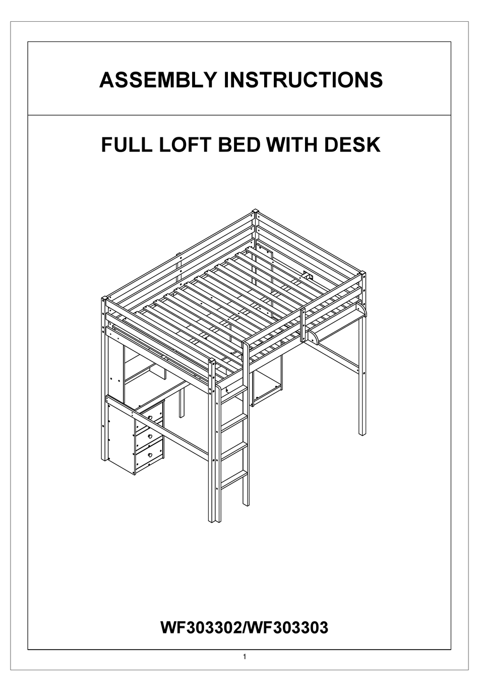 COOL TODDLER BEDS WF303302 ASSEMBLY INSTRUCTIONS MANUAL Pdf Download