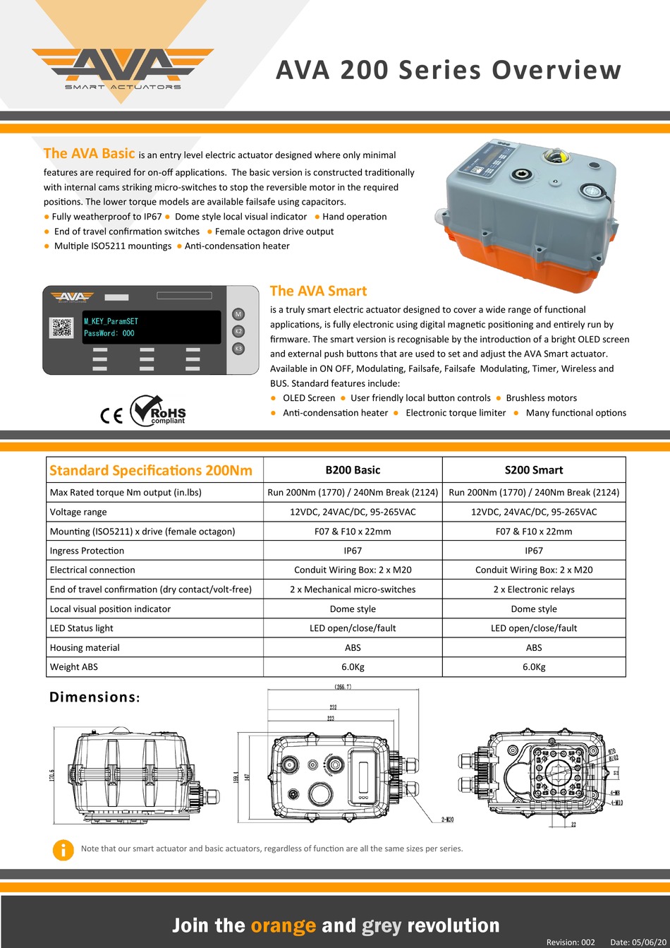 AVA 200 SERIES INSTALLATION OPERATION & MAINTENANCE Pdf Download ...