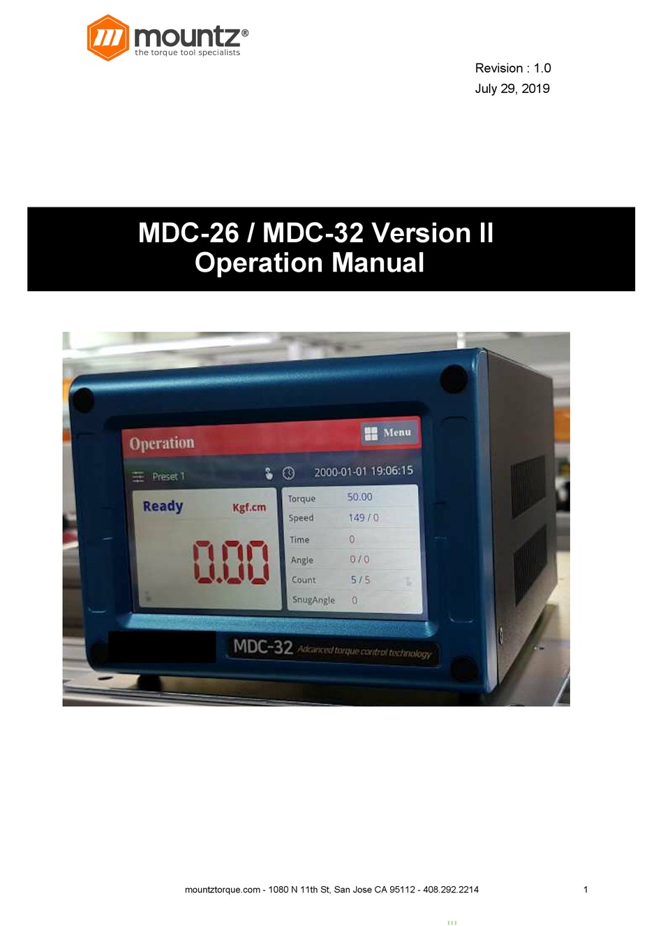 MOUNTZ MDC26 OPERATION MANUAL Pdf Download ManualsLib