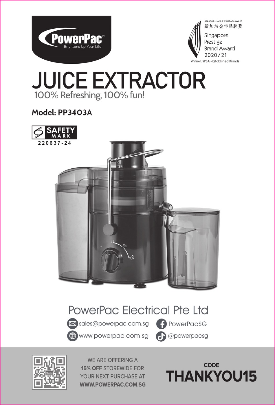 POWERPAC PP3403A INSTRUCTIONS MANUAL Pdf Download ManualsLib