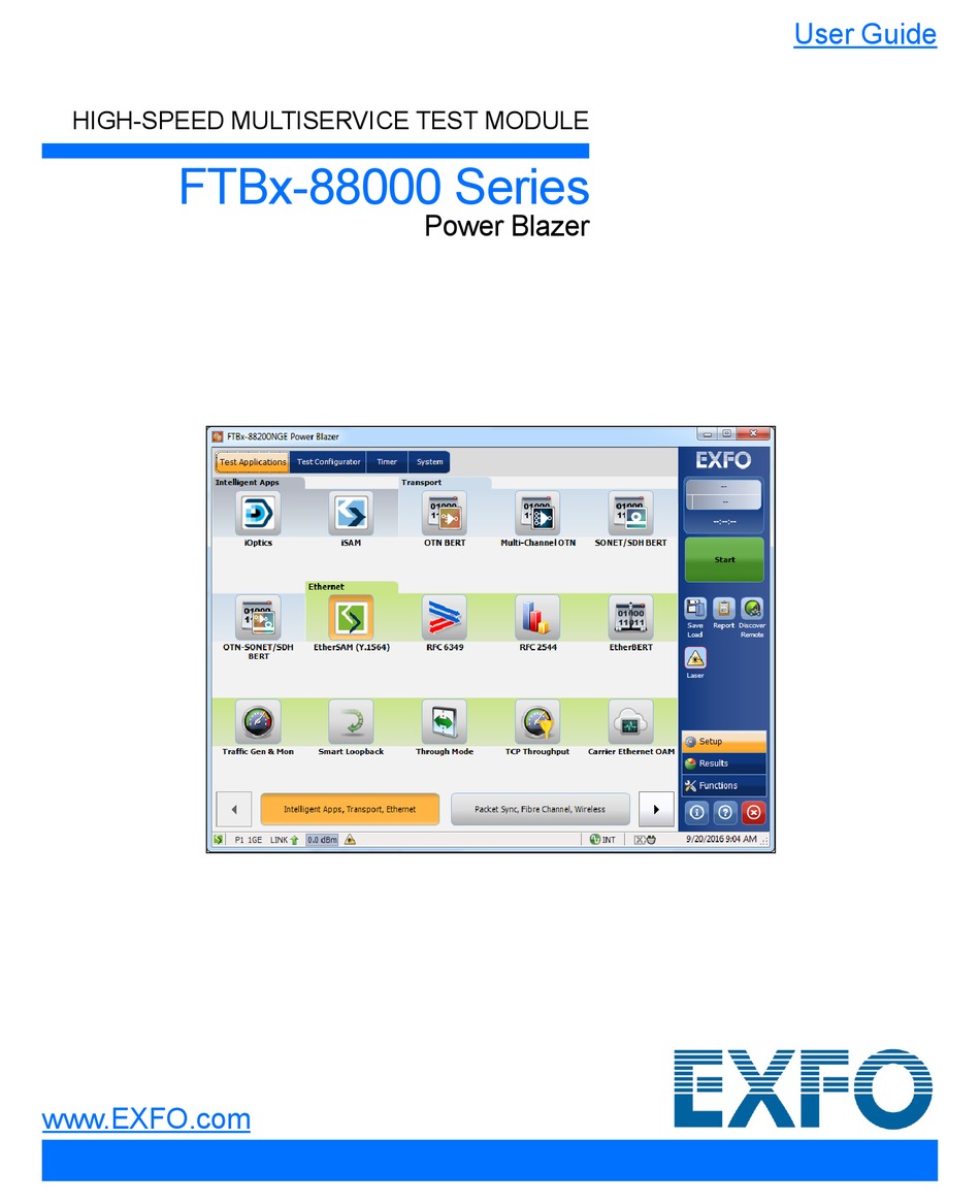 Exfo Ftbx Series User Manual Pdf Download Manualslib