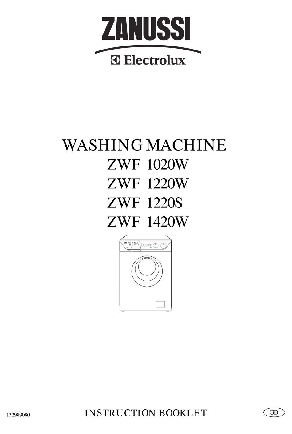 ZANUSSI ELECTROLUX ZWF 1020W INSTRUCTION BOOKLET Pdf Download ManualsLib