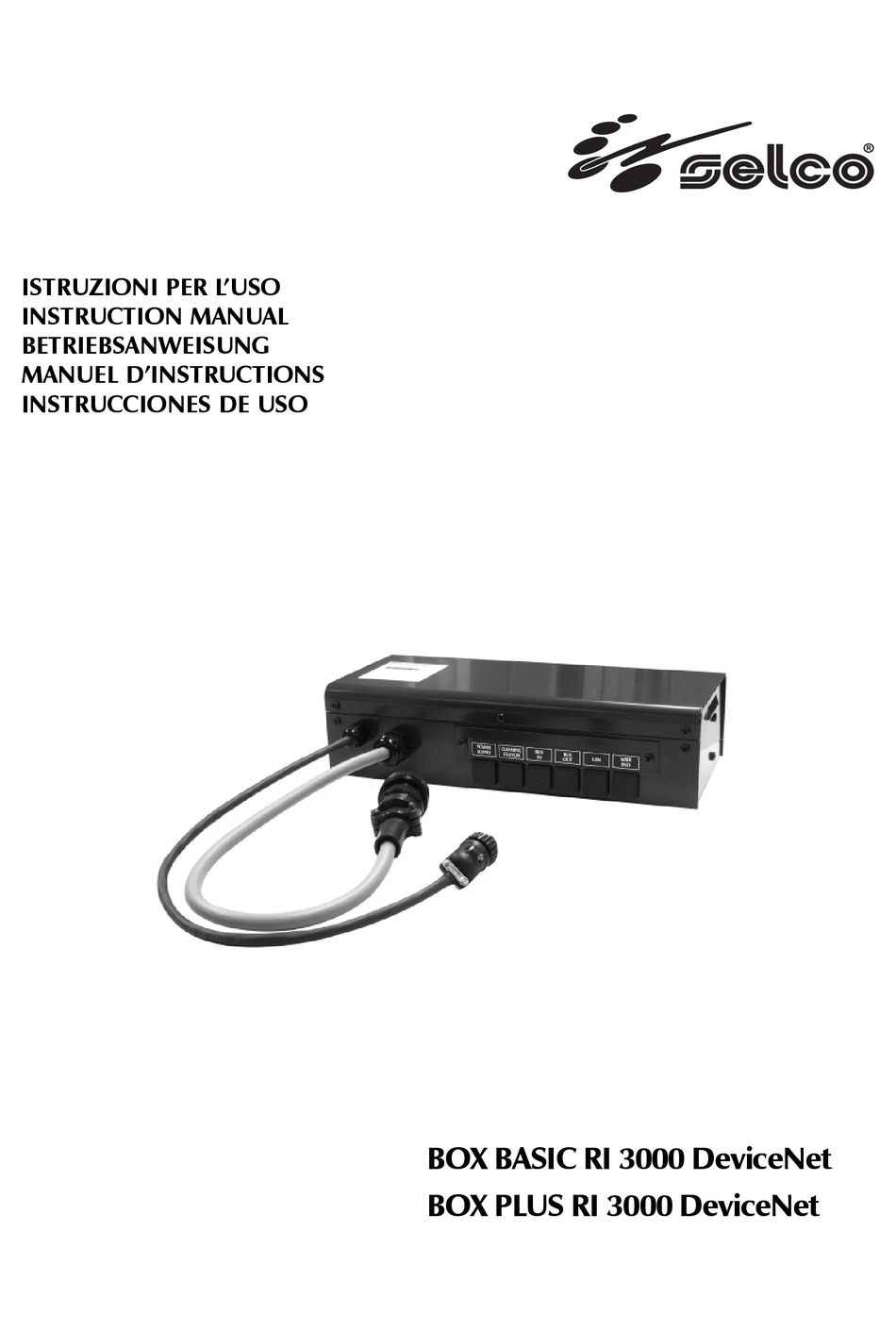 SELCO BOX BASIC RI 3000 INSTRUCTION MANUAL Pdf Download