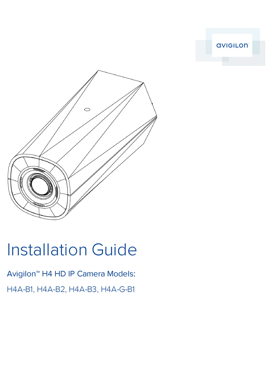 AVIGILON H4A-B1 INSTALLATION MANUAL Pdf Download | ManualsLib