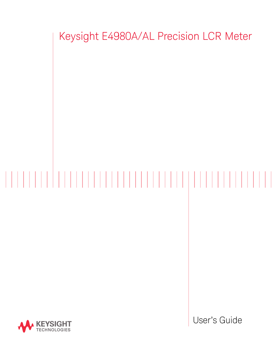 KEYSIGHT E4980AL USER MANUAL Pdf Download ManualsLib
