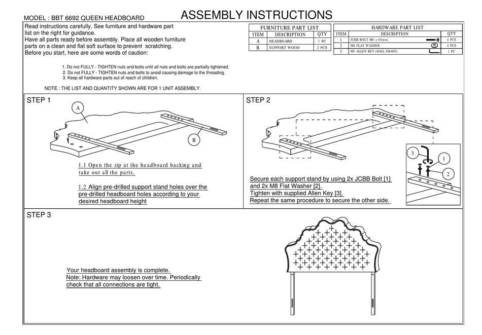 BAXTON STUDIO BBT 6692 ASSEMBLY INSTRUCTIONS Pdf Download ManualsLib