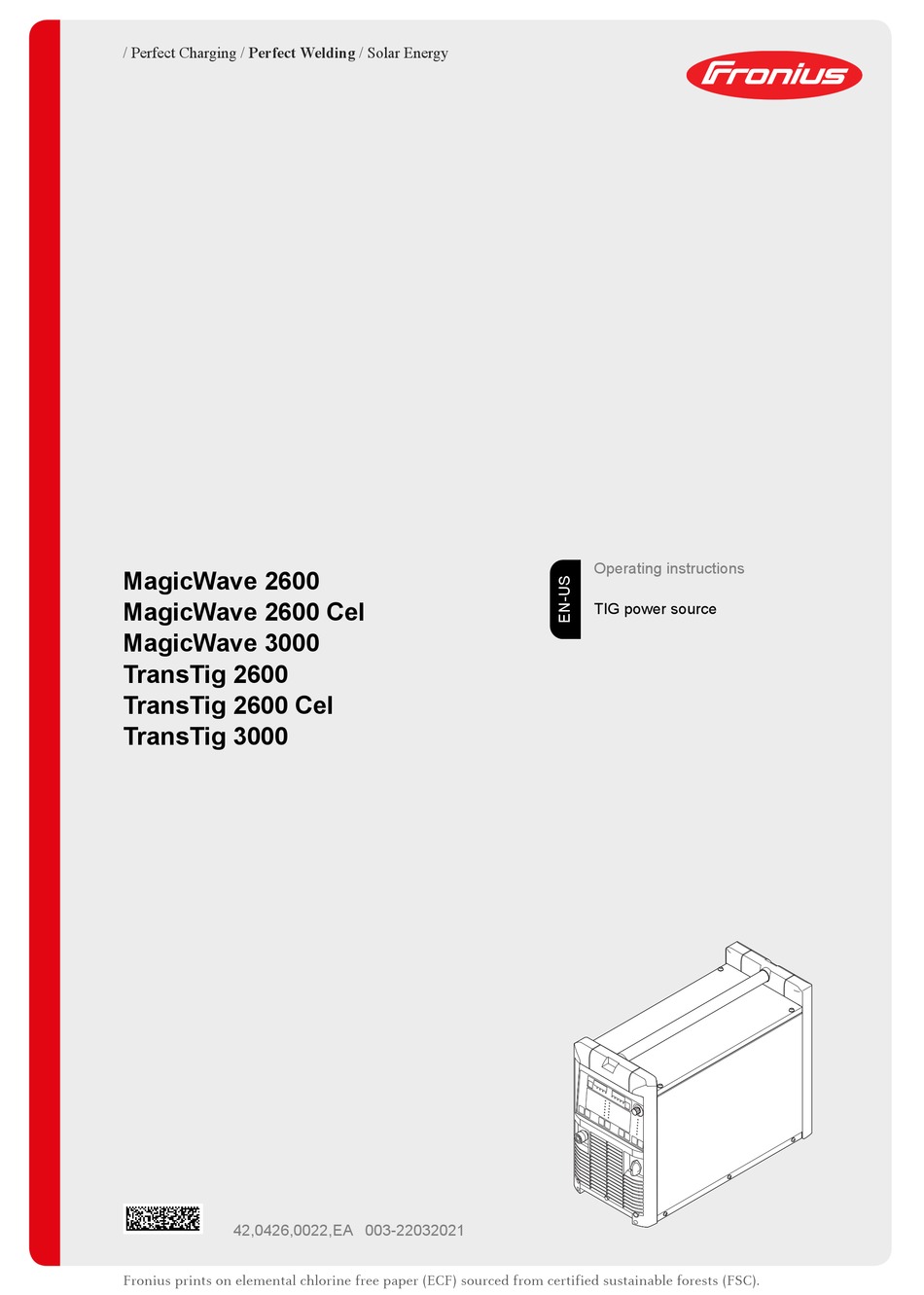 FRONIUS MAGICWAVE 2600 MANUAL Pdf Download | ManualsLib