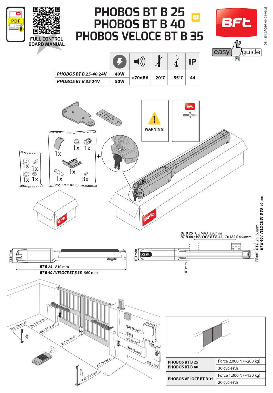 BFT PHOBOS BT B 25 MANUAL Pdf Download | ManualsLib