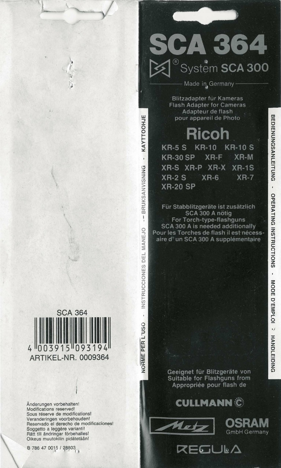 METZ SCA 364 OPERATING INSTRUCTIONS MANUAL Pdf Download ManualsLib