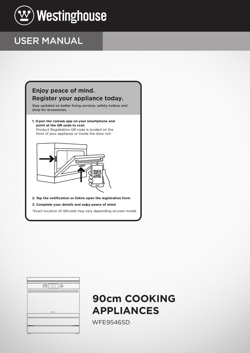 WESTINGHOUSE WFE9546SD USER MANUAL Pdf Download ManualsLib