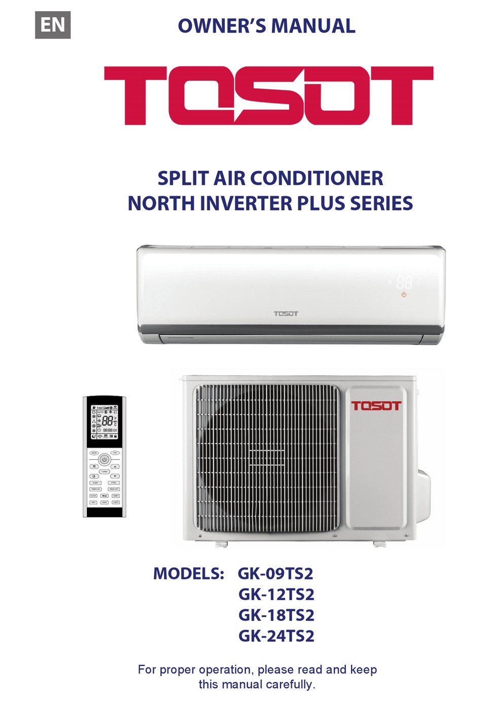 TOSOT NORTH INVERTER PLUS SERIES OWNER'S MANUAL Pdf Download | ManualsLib