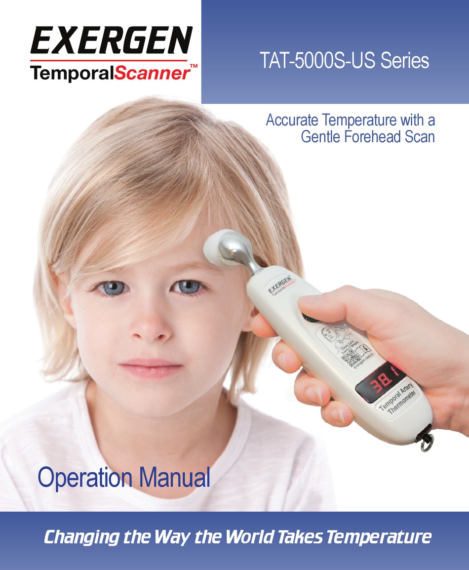 EXERGEN TEMPORALSCANNER TAT5000SUS SERIES OPERATION MANUAL Pdf