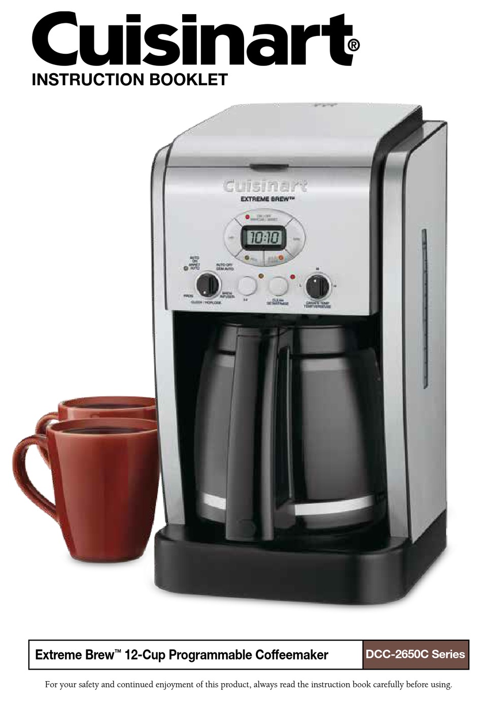 CUISINART EXTREME BREW DCC2650C SERIES INSTRUCTION BOOKLET Pdf