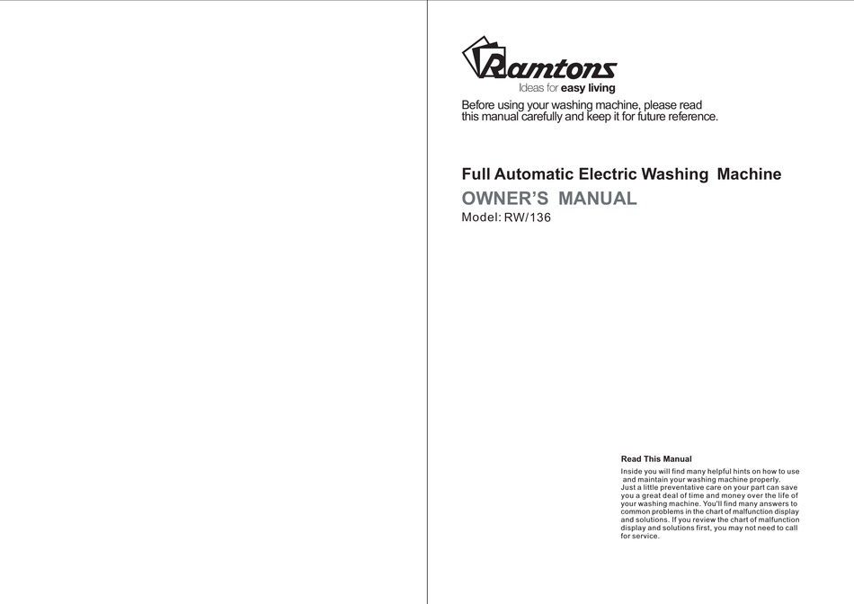 RAMTONS RW/136 OWNER'S MANUAL Pdf Download ManualsLib