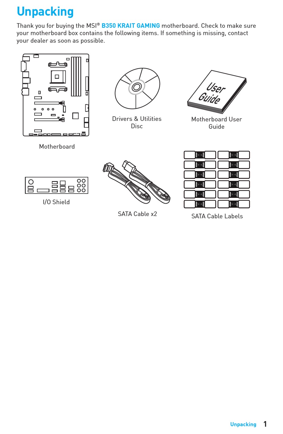 MSI B350 KRAIT GAMING MANUAL Pdf Download ManualsLib