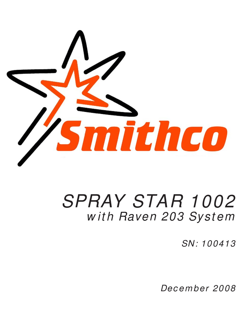 SMITHCO SPRAY STAR 1002 WITH RAVEN 203 SYSTEM MANUAL Pdf Download