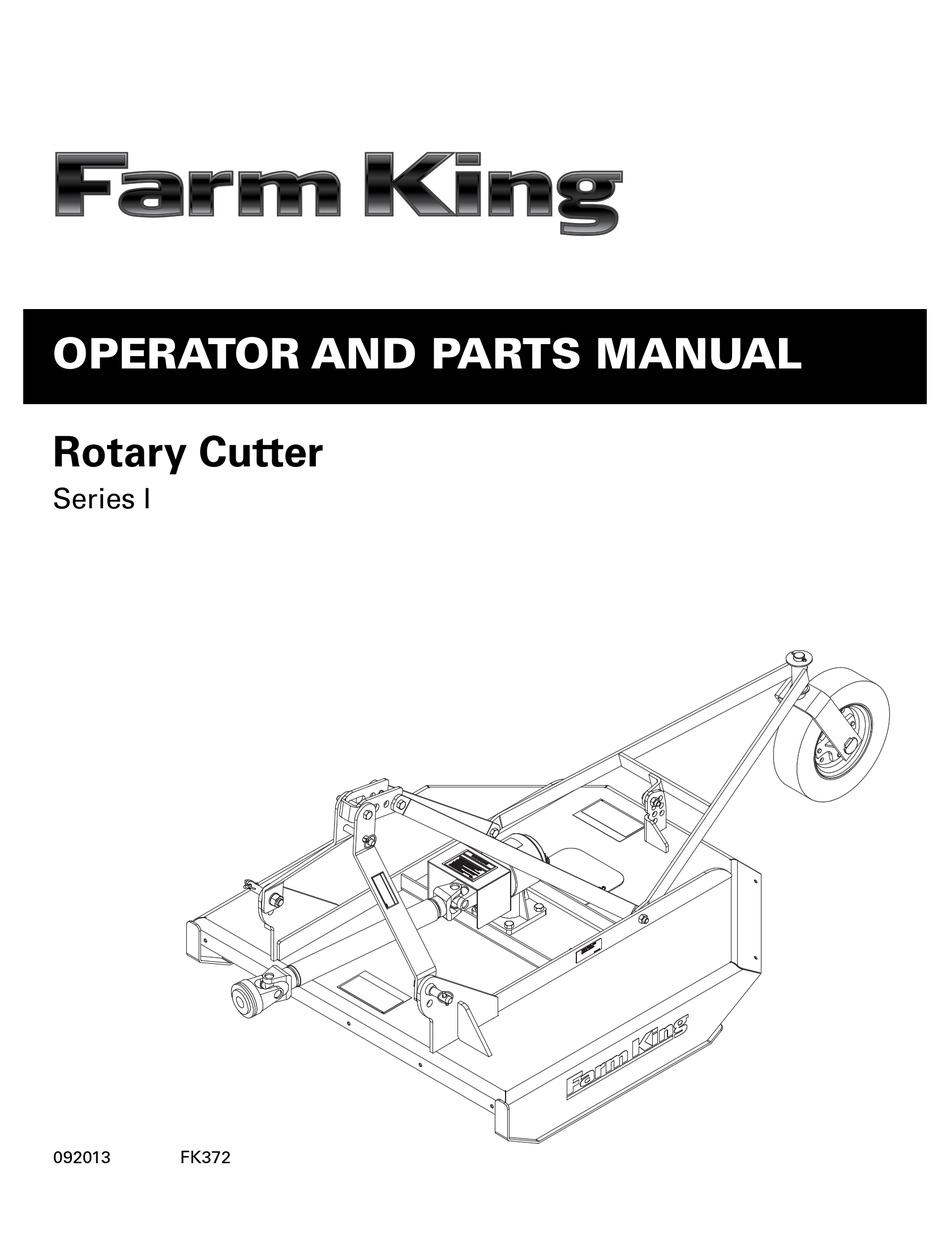 FARM KING I SERIES OPERATOR AND PARTS MANUAL Pdf Download | ManualsLib