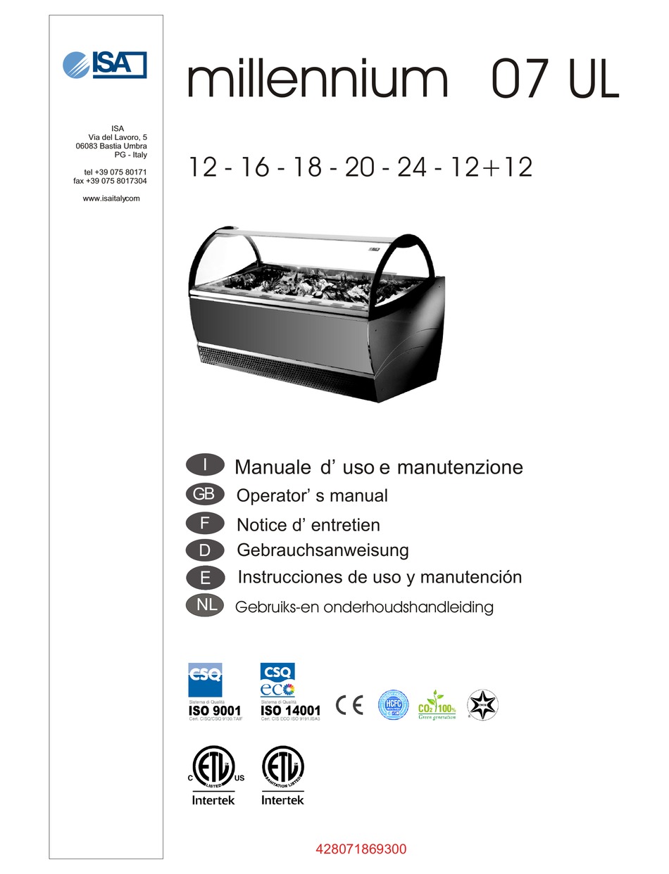 ISA MILLENNIUM 07 UL OPERATOR