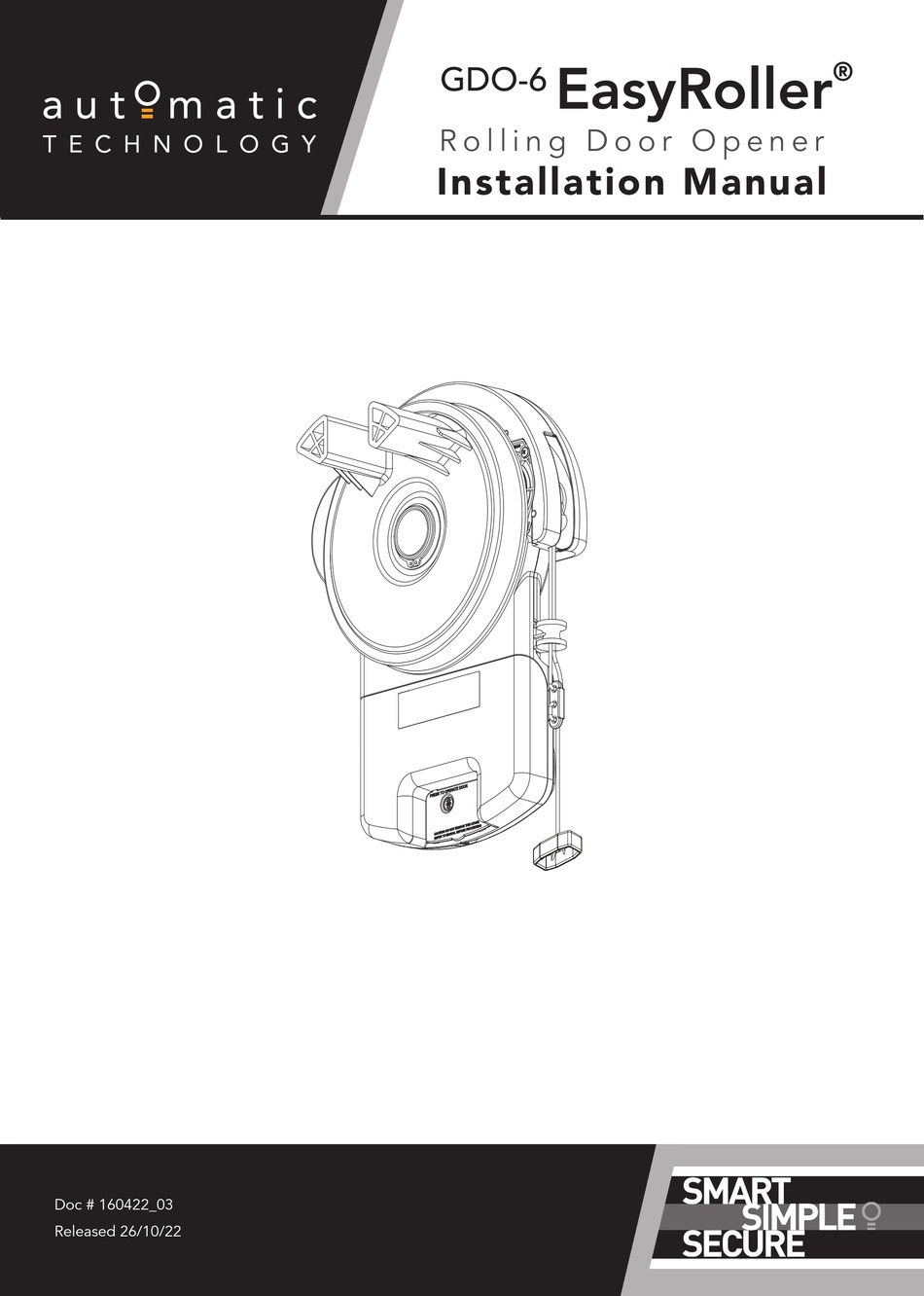AUTOMATIC TECHNOLOGY EASYROLLER GDO6 INSTALLATION MANUAL Pdf Download