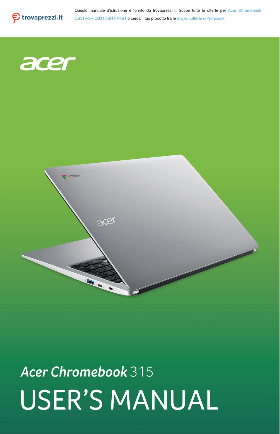 ACER CHROMEBOOK CB3153H USER MANUAL Pdf Download ManualsLib