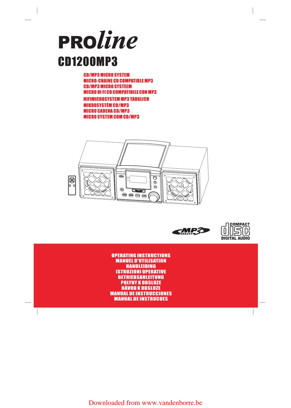 PROLINE CD1200MP3 OPERATING INSTRUCTIONS MANUAL Pdf Download ManualsLib