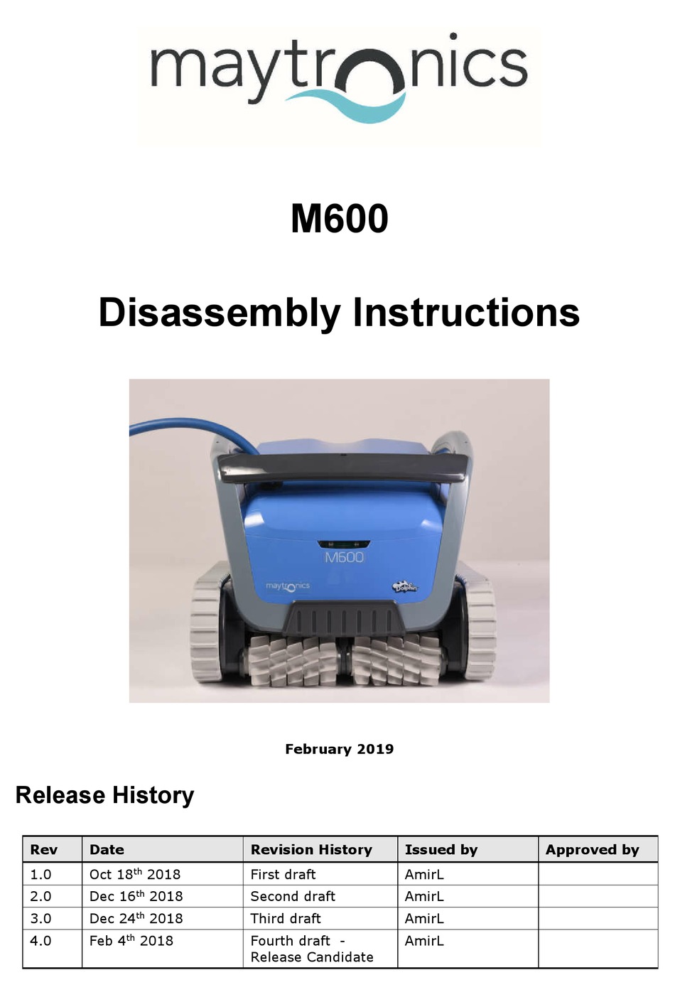 MAYTRONICS M600 DISASSEMBLY INSTRUCTIONS MANUAL Pdf Download ManualsLib