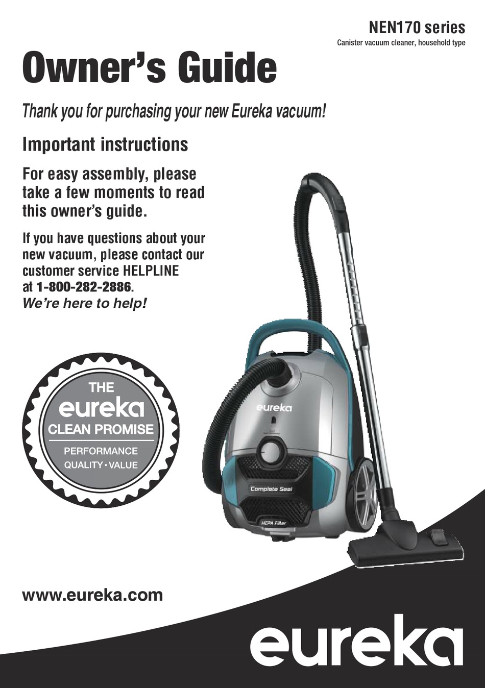 EUREKA NEN170 SERIES OWNER