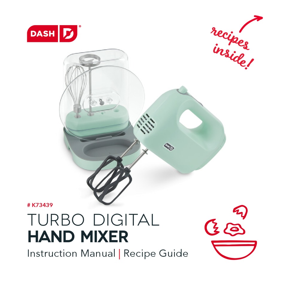 DASH TURBO DIGITAL HAND MIXER INSTRUCTION MANUAL Pdf Download ManualsLib