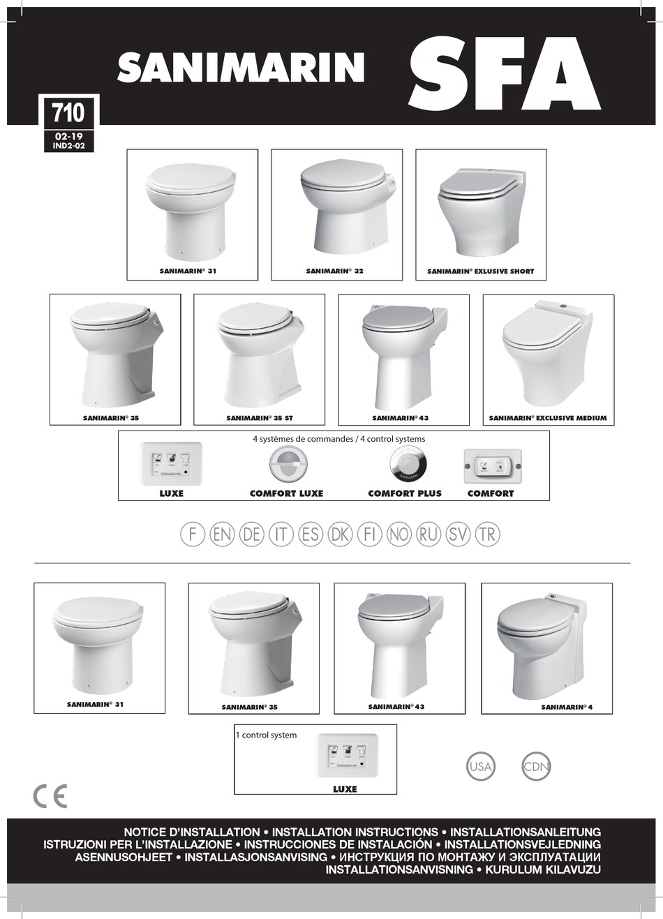 SFA SANIMARIN 32 INSTALLATION INSTRUCTIONS MANUAL Pdf Download ManualsLib
