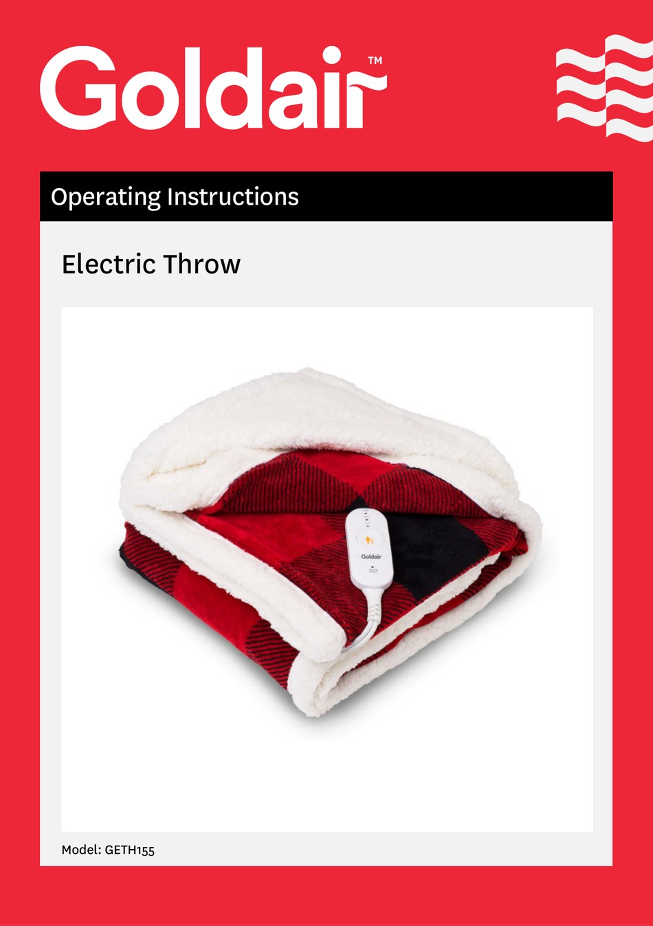 GOLDAIR GETH155 OPERATING INSTRUCTIONS MANUAL Pdf Download ManualsLib