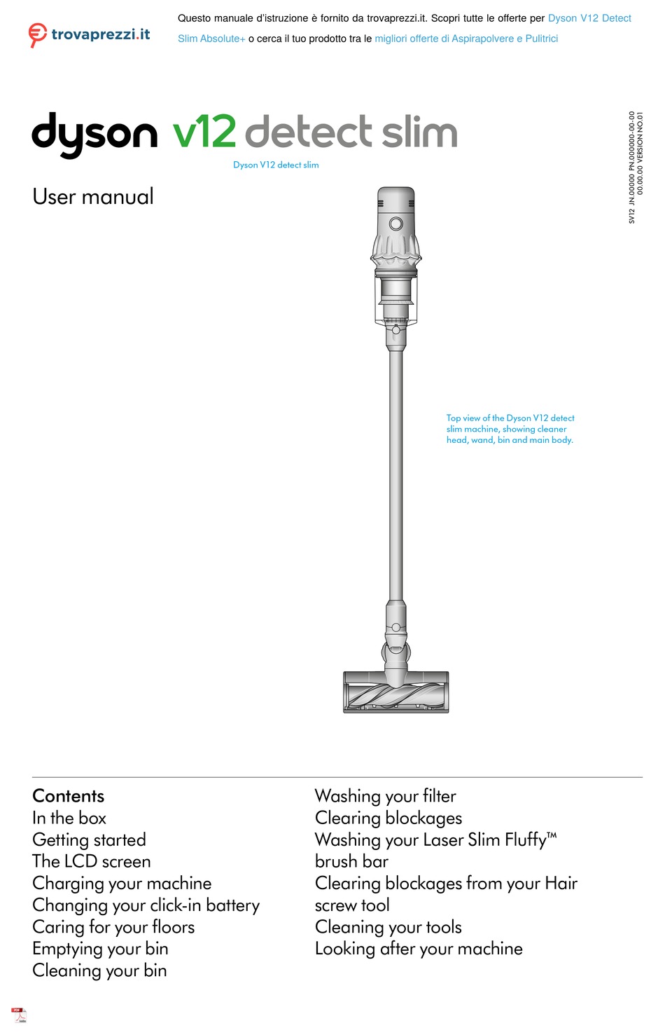 Dyson V Detect Slim Absolute User Manual Pdf Download Manualslib