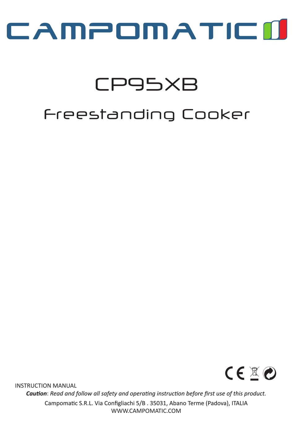 CAMPOMATIC CP95XB INSTRUCTION MANUAL Pdf Download ManualsLib