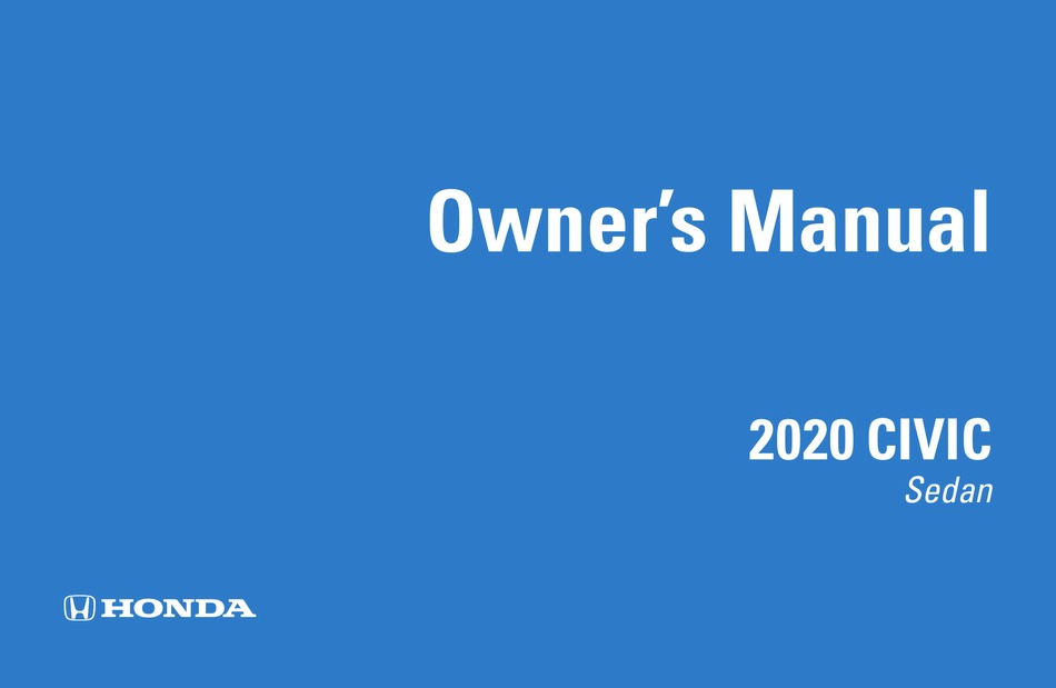 HONDA CIVIC SEDAN 2020 OWNER'S MANUAL Pdf Download | ManualsLib