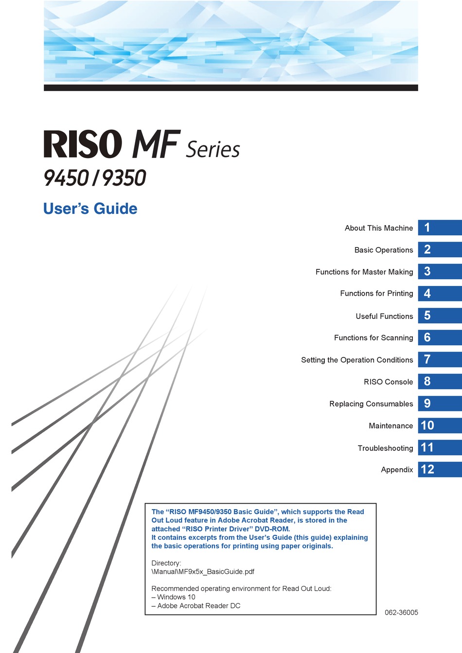 RISO MF SERIES USER MANUAL Pdf Download | ManualsLib