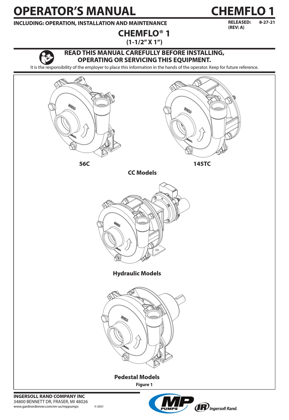 INGERSOLLRAND MP PUMPS CHEMFLO 1 OPERATOR'S MANUAL Pdf Download