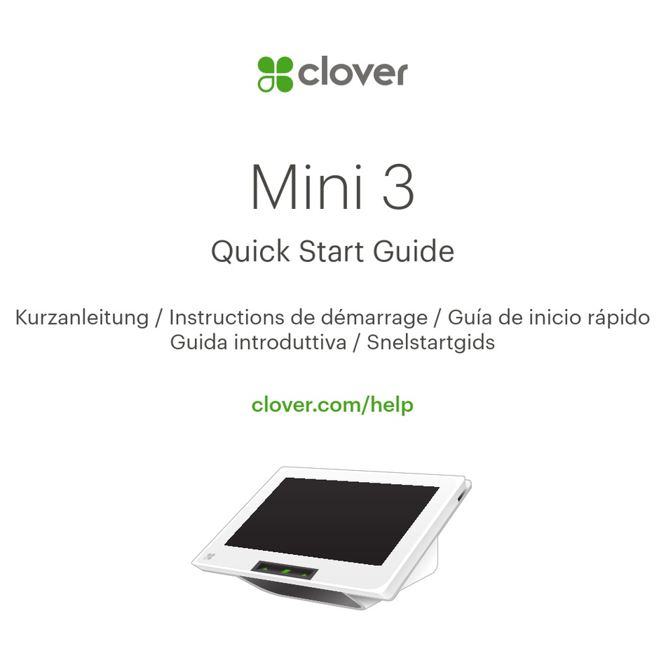 CLOVER MINI 3 QUICK START MANUAL Pdf Download ManualsLib