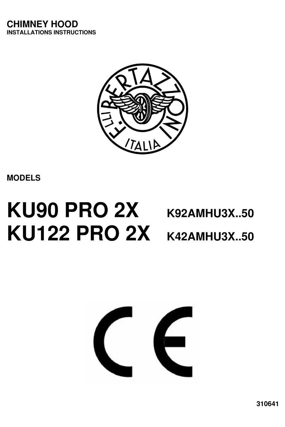 BERTAZZONI KU90 PRO 2X INSTALLATION INSTRUCTIONS MANUAL Pdf Download