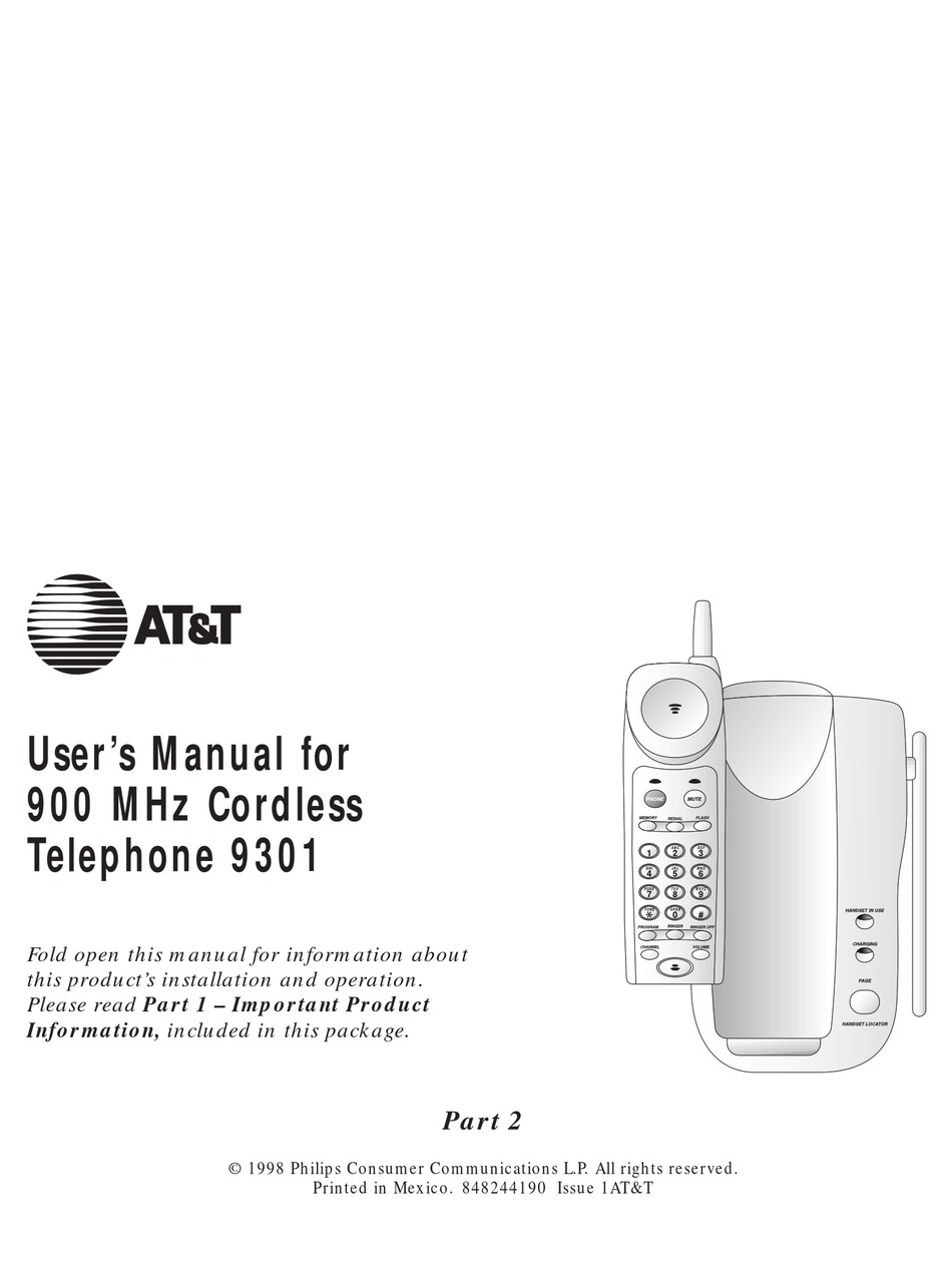 AT&T 9301 USER MANUAL Pdf Download ManualsLib