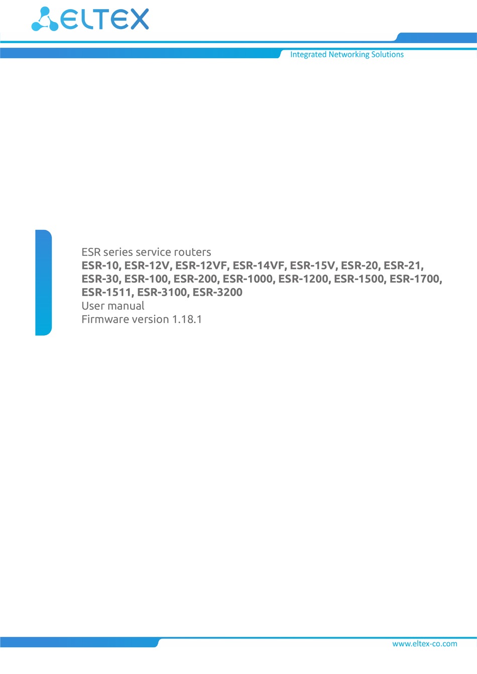 ELTEX ESR-15V USER MANUAL Pdf Download | ManualsLib