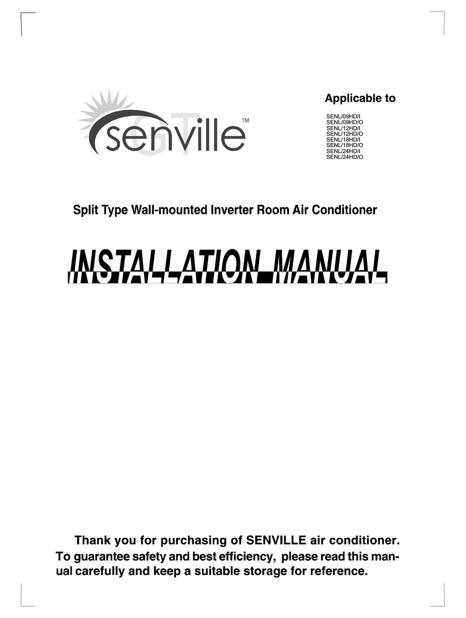 SENVILLE SENL/09HD/O INSTALLATION MANUAL Pdf Download ManualsLib