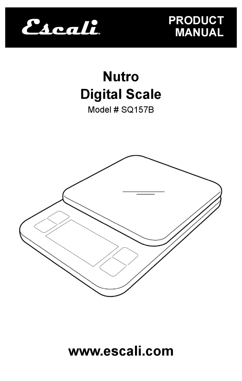 ESCALI NUTRO PRODUCT MANUAL Pdf Download ManualsLib