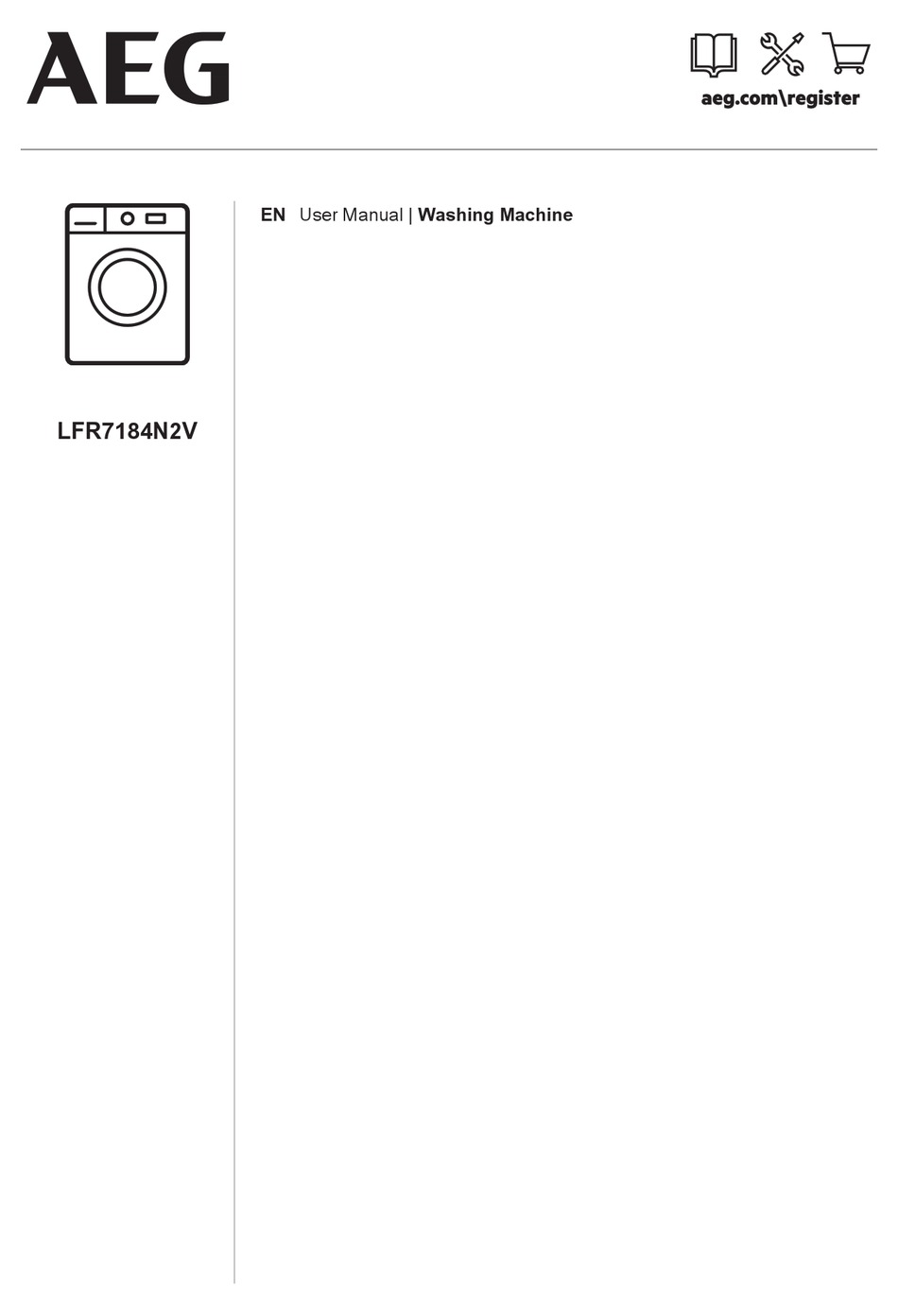 AEG LFR7184N2V USER MANUAL Pdf Download | ManualsLib