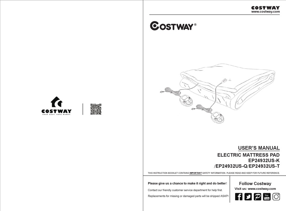 COSTWAY EP24932USK USER MANUAL Pdf Download ManualsLib