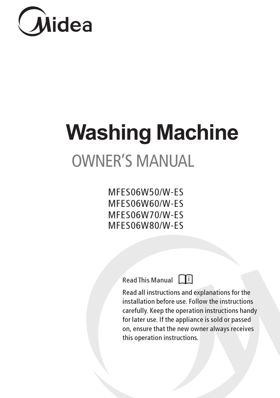 MIDEA MFES06W50/WES OWNER'S MANUAL Pdf Download ManualsLib