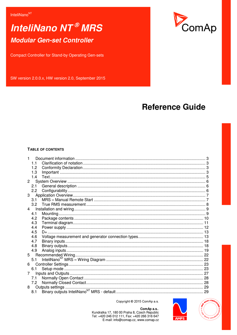 COMAP INTELINANO NT MRS REFERENCE MANUAL Pdf Download | ManualsLib