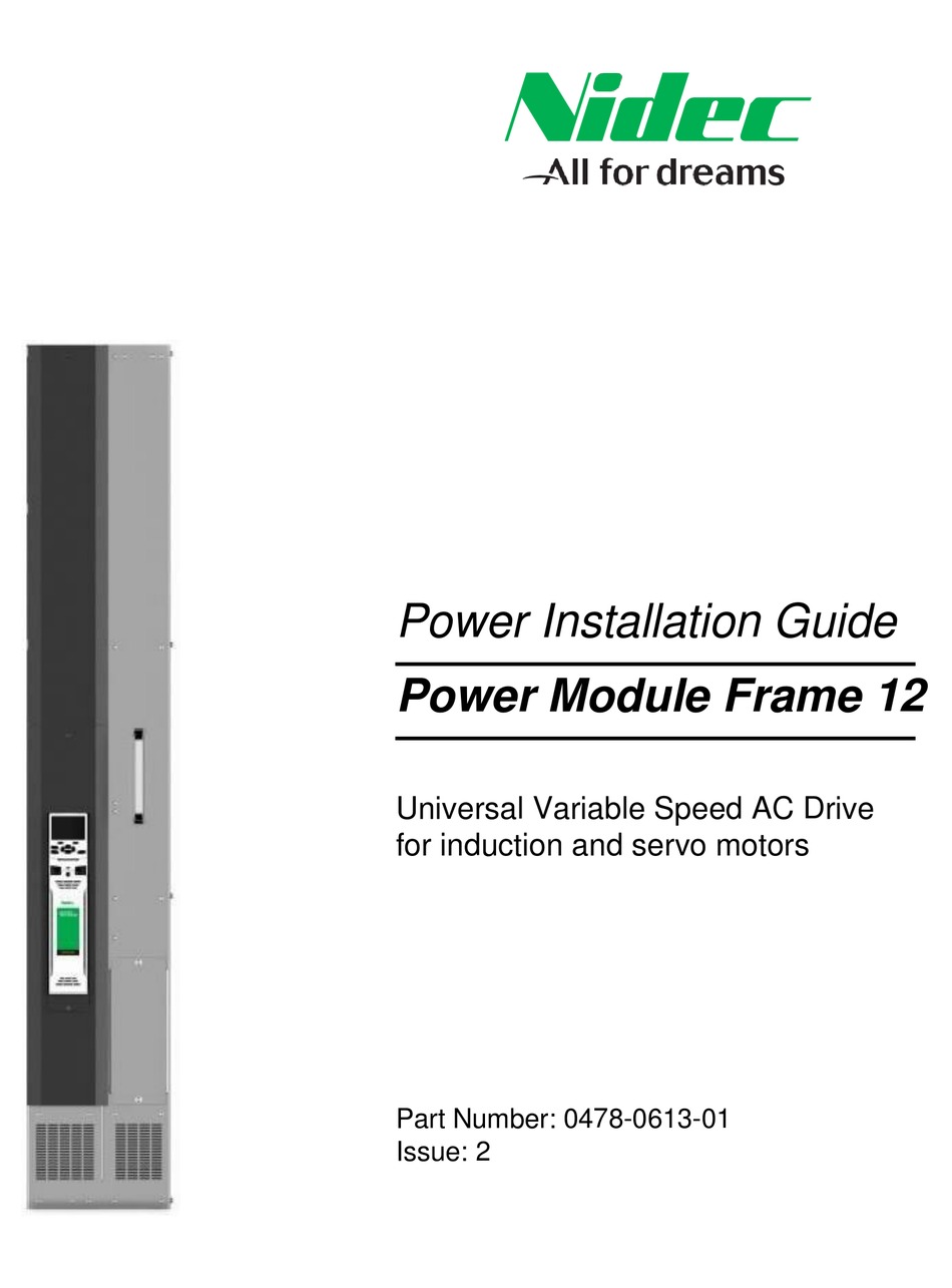 NIDEC POWER MODULE FRAME 12 POWER INSTALLATION MANUAL Pdf Download ...