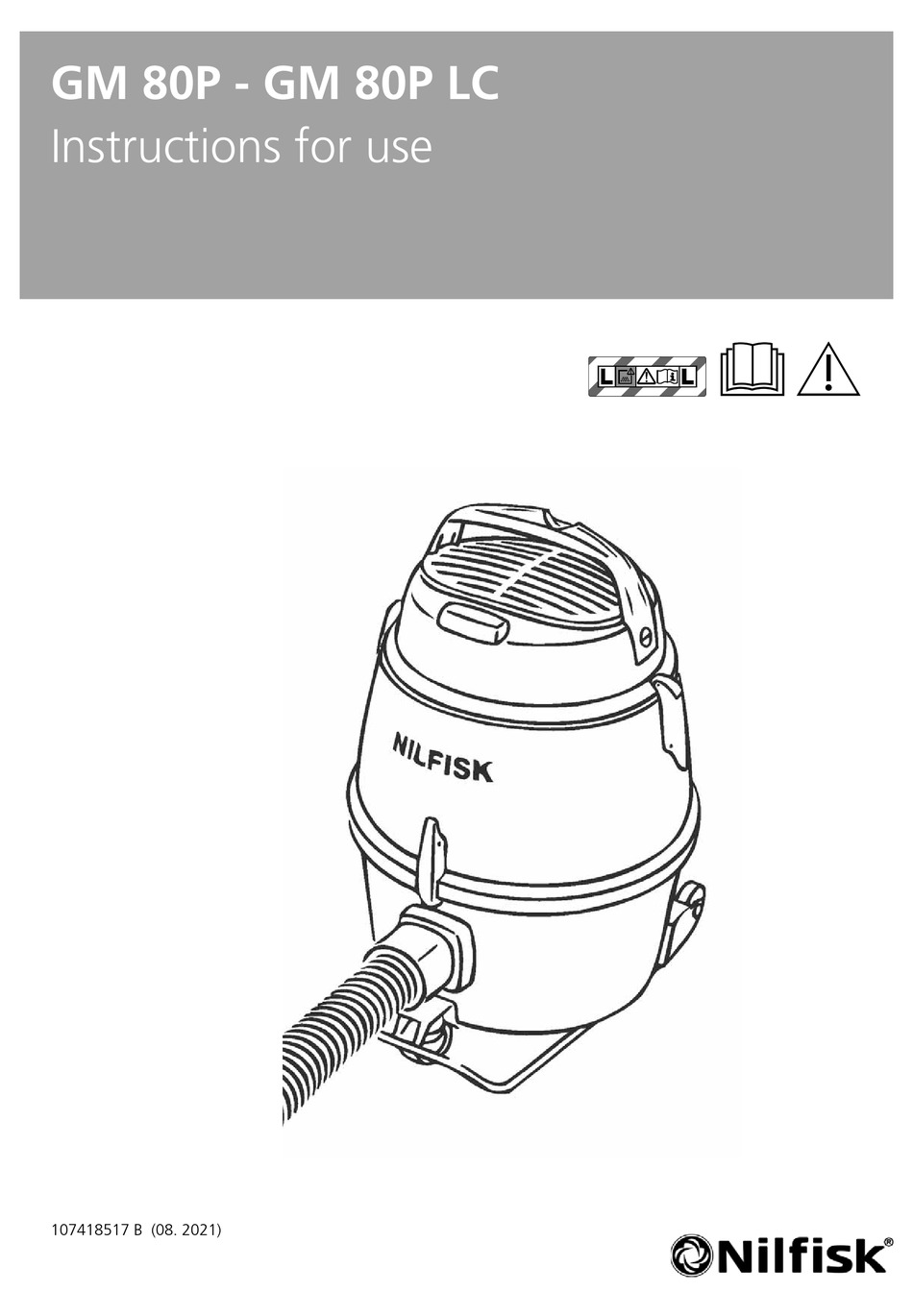 NILFISKADVANCE GM 80P LC INSTRUCTIONS FOR USE MANUAL Pdf Download