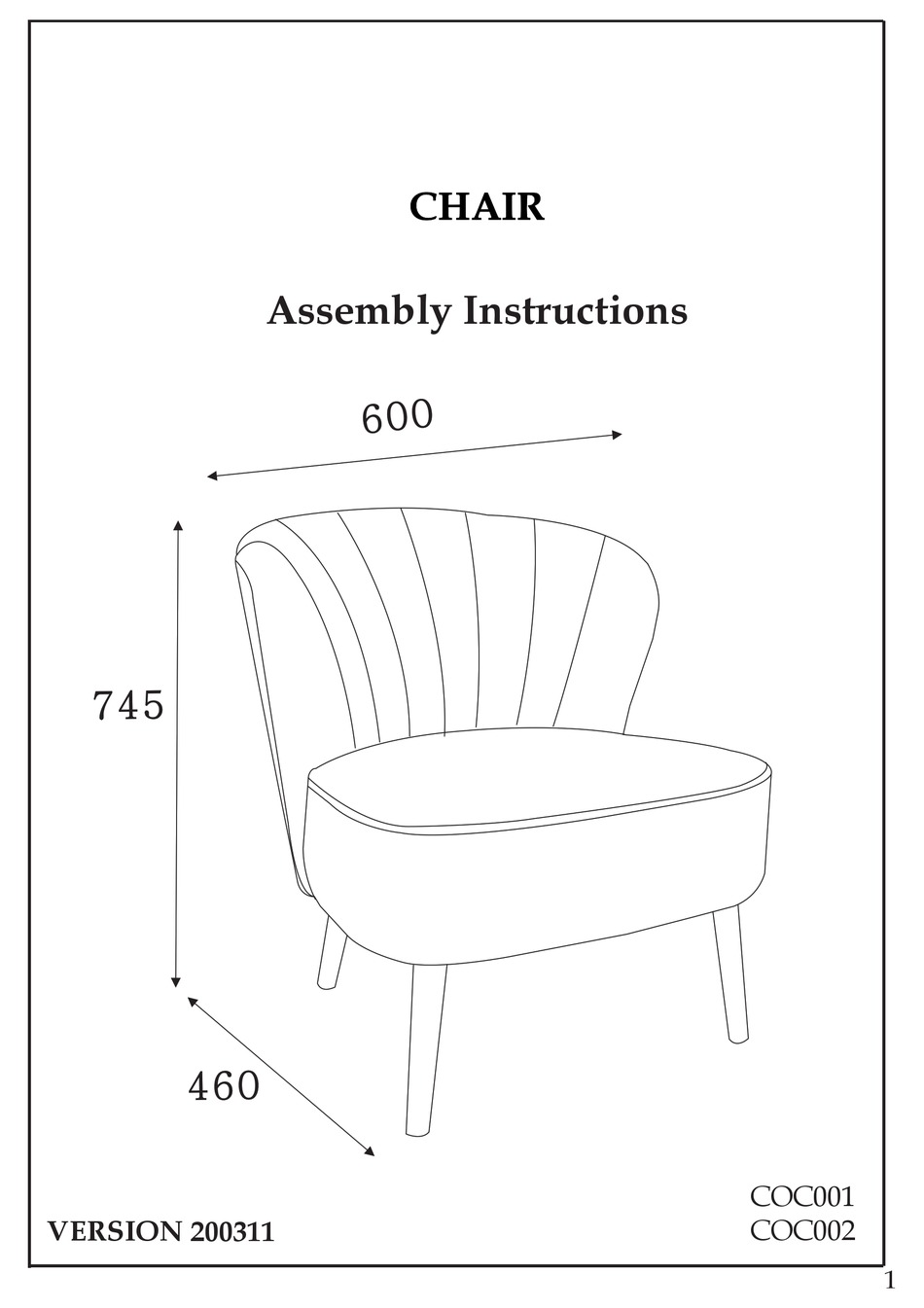 JULIAN BOWEN COC001 ASSEMBLY INSTRUCTIONS MANUAL Pdf Download ManualsLib
