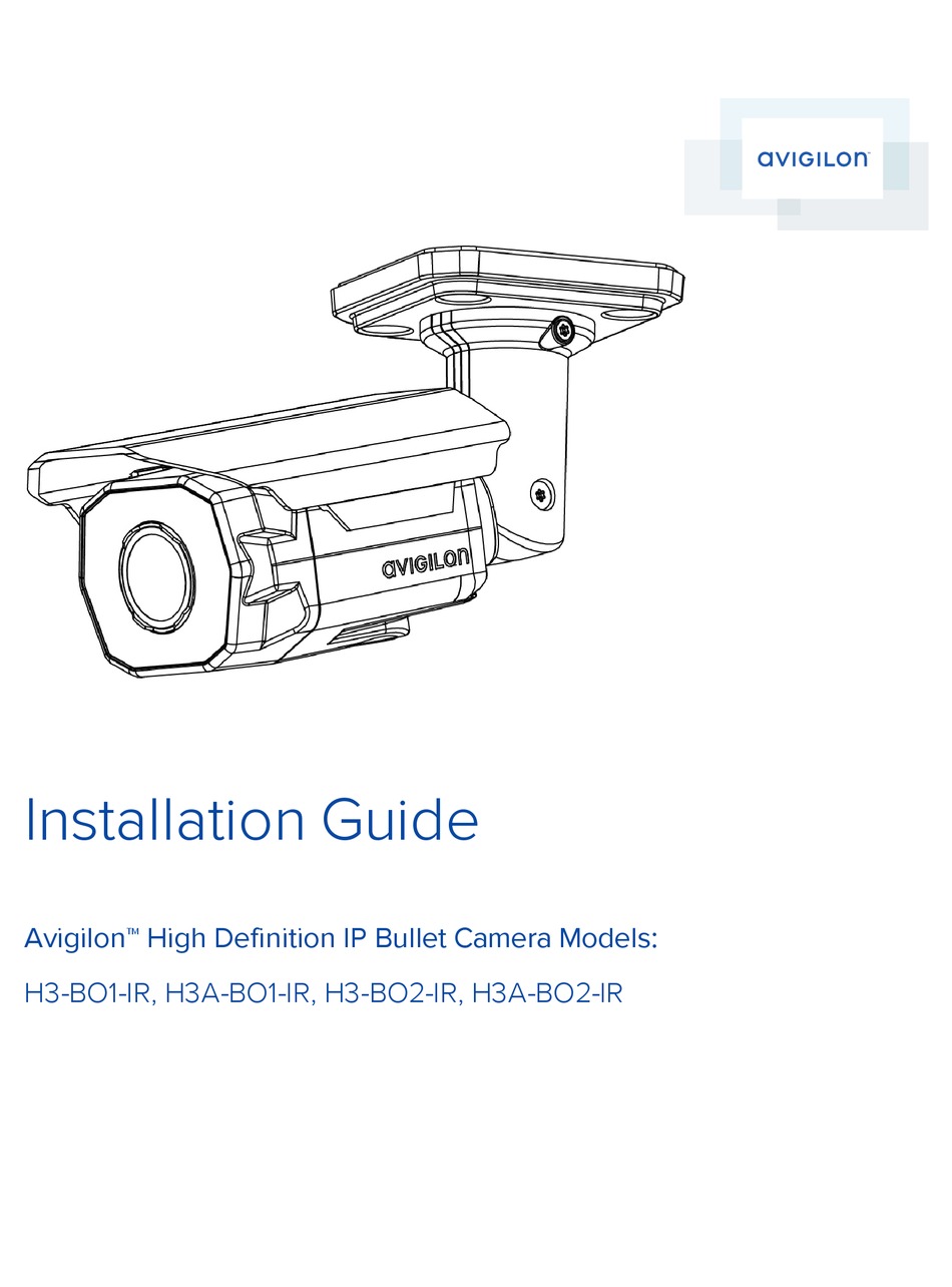 AVIGILON H3-BO1-IR INSTALLATION MANUAL Pdf Download | ManualsLib